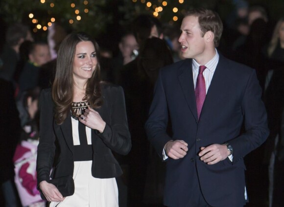 Kate Middleton et son fiancé le prince William en décembre 2010