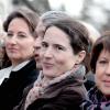 Ségolène Royal, Mazarine Pingeot et Martine Aubry lors de la commémoration du 15e anniversaire de la mort de François Mitterrand à Jarnac, le 8 janvier 2011