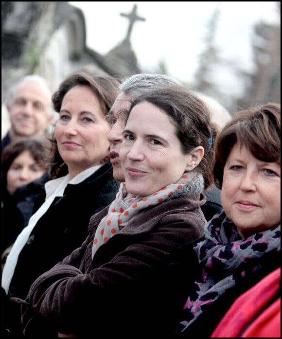 Ségolène Royal, Mazarine Pingeot et Martine Aubry lors de la commémoration du 15e anniversaire de la mort de François Mitterrand à Jarnac, le 8 janvier 2011