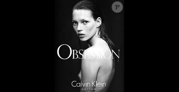 Kate Moss pour la campagne Obssession de Calvin Klein.