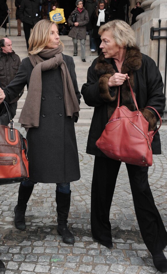 Marielle de Sarnez lors des funérailles de Bernard Mazières à l'Eglise Saint Sulpice à Paris le 14 janvier 2011