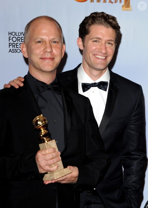 Ryan Murphy et Matthew Morrison lors des Golden Globes 2011 le 16 janvier à Los Angeles