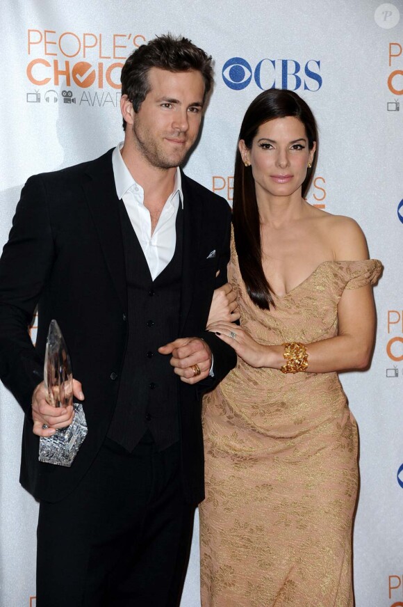 Ryan Reynolds et Sandra Bullock, cérémonie des People's Choice Awards, Los Angeles, le 6 janvier 2010