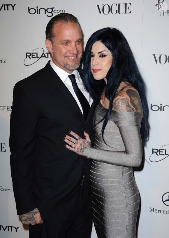 Jesse James et sa fiancée Kate von D, à Los Angeles, le 15 janvier 2011