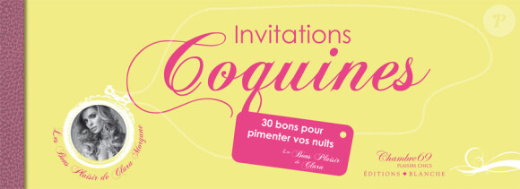 Les Invitations Coquines de Clara Morgane et Chambre69. 4,95€ sur www.chambre69.com