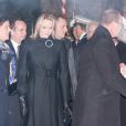 Caroline, Charlene Wittstock et le prince Albert durant les célébrations de la Sainte-Dévote, le 26 janvier 2011.