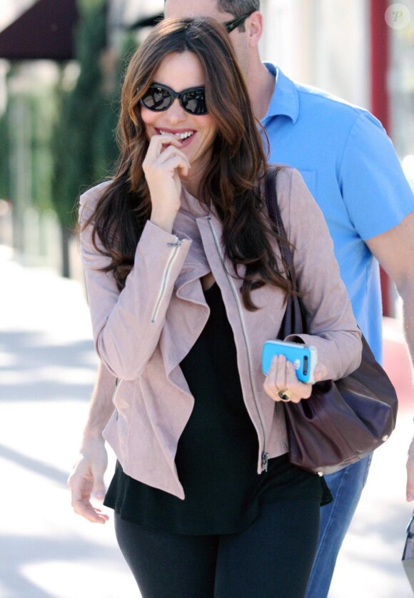 Sofia Vergara et son chéri Nick Loeb à Los Angeles, le 28 janvier 2011.