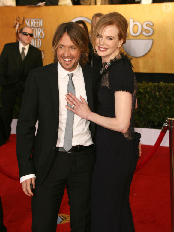 Keith Urban et Nicole Kidman lors des Screen Actors Guild Awards le 30 janvier 2011 à Los Angeles
