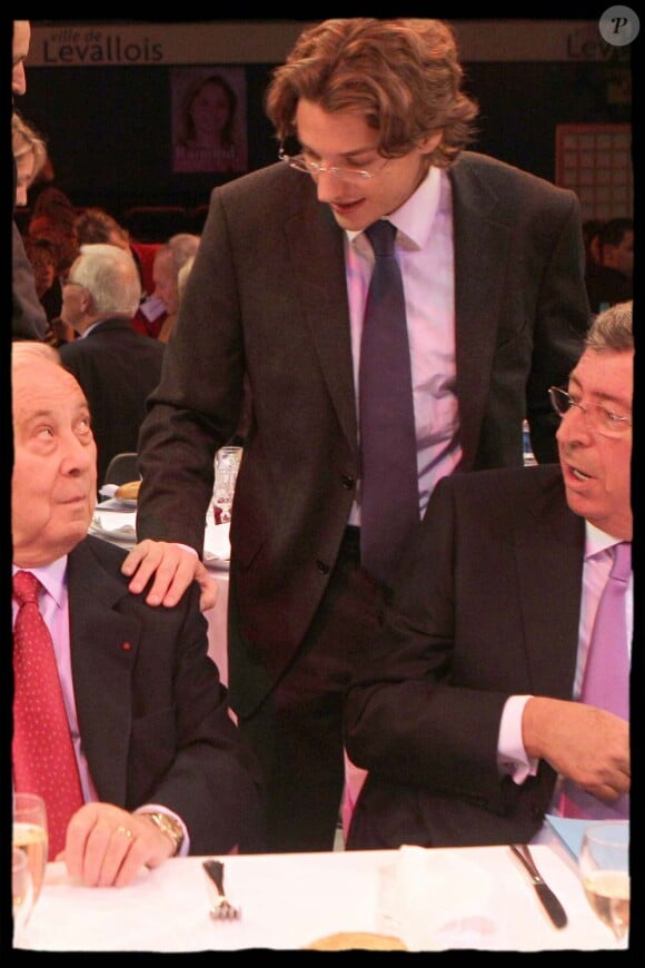 Lancement de la compagne UMP pour les cantonales, Levallois-Perret, le 3 février 2011 : Jean Sarkozy, Charles Pasqua et Patrick Balkany