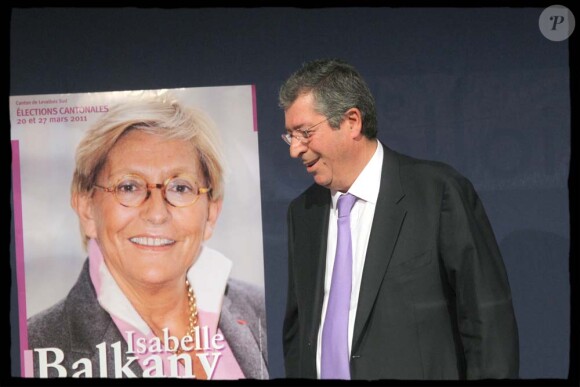 Lancement de la compagne UMP pour les cantonales, Levallois-Perret, le 3 février 2011 : Patrick Balkany