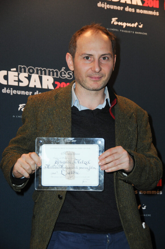 Grégoire Hetzel lors du déjeuner des nominés des César le 5 février 2011