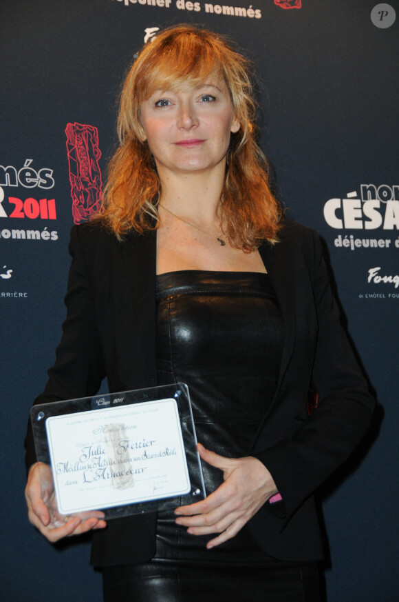 Julie Ferrier lors du déjeuner des nominés des César le 5 février 2011