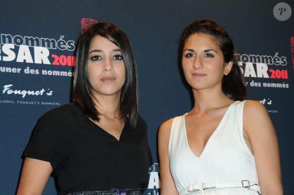 Leïla Bekhti et Géraldine Nakache lors du déjeuner des nominés des César le 5 février 2011