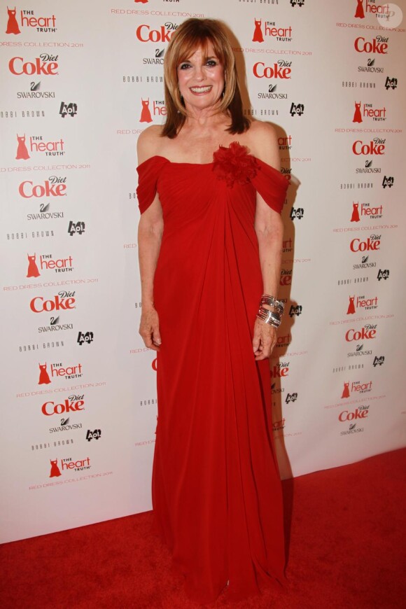 Linda Gray à la soirée The Heart truth's red dress collection à New York, le 9 février 2011.