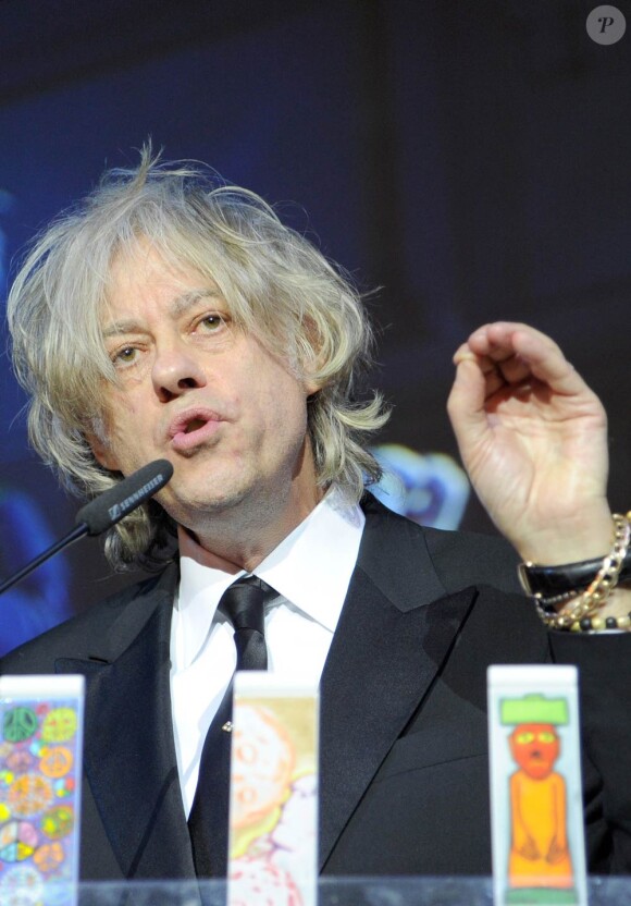 Bob Geldof à l'occasion de l'événement Cinema for Peace, dans le cadre de la 61e Berlinale, à Berlin, le 14 février 2011.