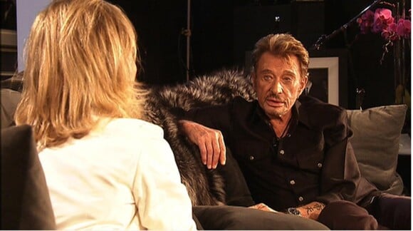 Johnny Hallyday en interview avec Claire Chazal dans sa maison de Los Angeles