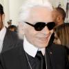 Karl Lagerfeld lors du défilé Fendi à Milan le 24 février 2011