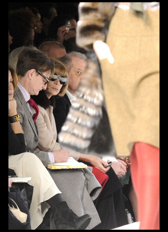 Anna Wintour lors du défilé Fendi à Milan le 24 février 2011