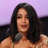 Leïla Bekhti, émue par son prix du meilleur espoir féminin, lors de la 36e nuit des César, vendredi 25 février 2011.