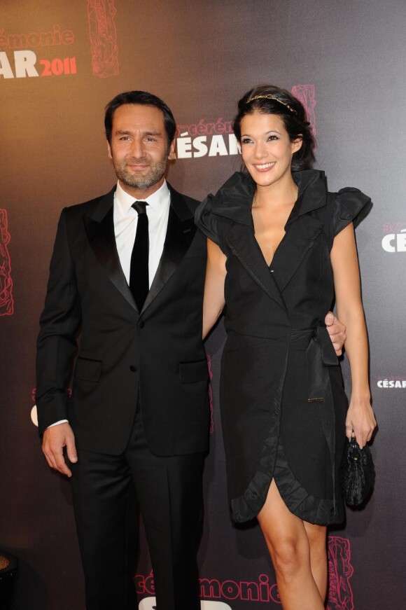 Gilles Lellouche et Mélanie Doutey lors de la cérémonie des César au théâtre du Châtelet à Paris, le 25 février 2011.