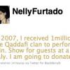 Tweet de Nelly Furtado en date du 28 février 2011