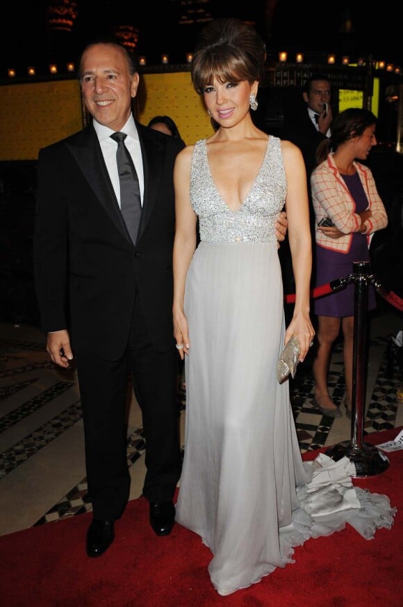 Tommy Mottola et sa femme Thalía, New York, le 22 septembre 2009