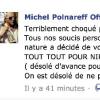 Michel Polnareff a posté un message sur son compte Facebook, en soutien aux japonais sinistrés par le séisme et le tsunami qui ont ravagé le pays, le 11 mars 2011.