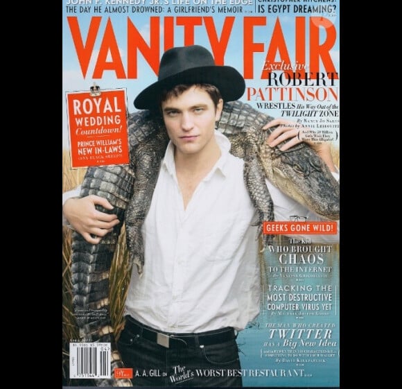 Robert Pattinson en couverture de Vanity Fair, avril 2011