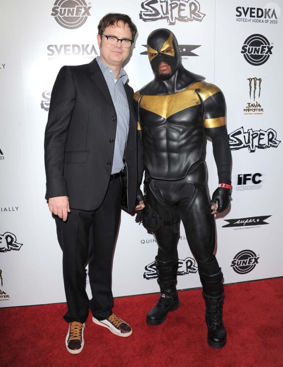 Avant-première du film Super à Los Angeles, le 21 mars 2011 : Rainn Wilson et un super ami !