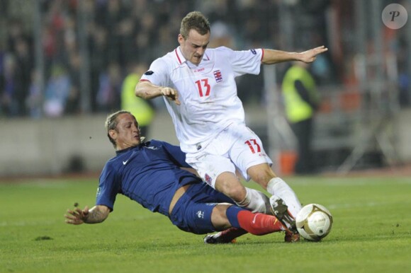 Philippe Mexès lors de la victoire de l'équipe de France face au Luxembourg le 25 mars 2011