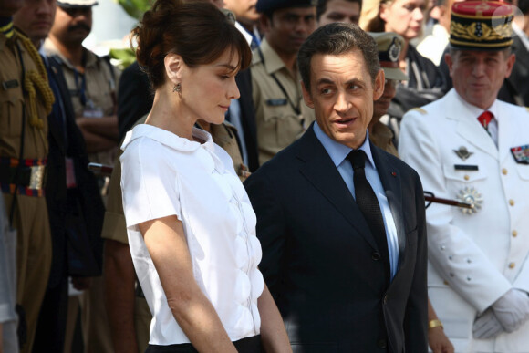 Carla et Nicolas Sarkozy en Inde le 7 décembre 2010