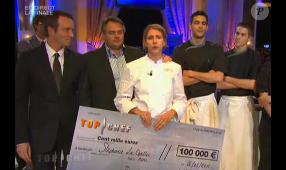 Stéphanie remporte Top Chef 2011, lundi 4 avril 2011.