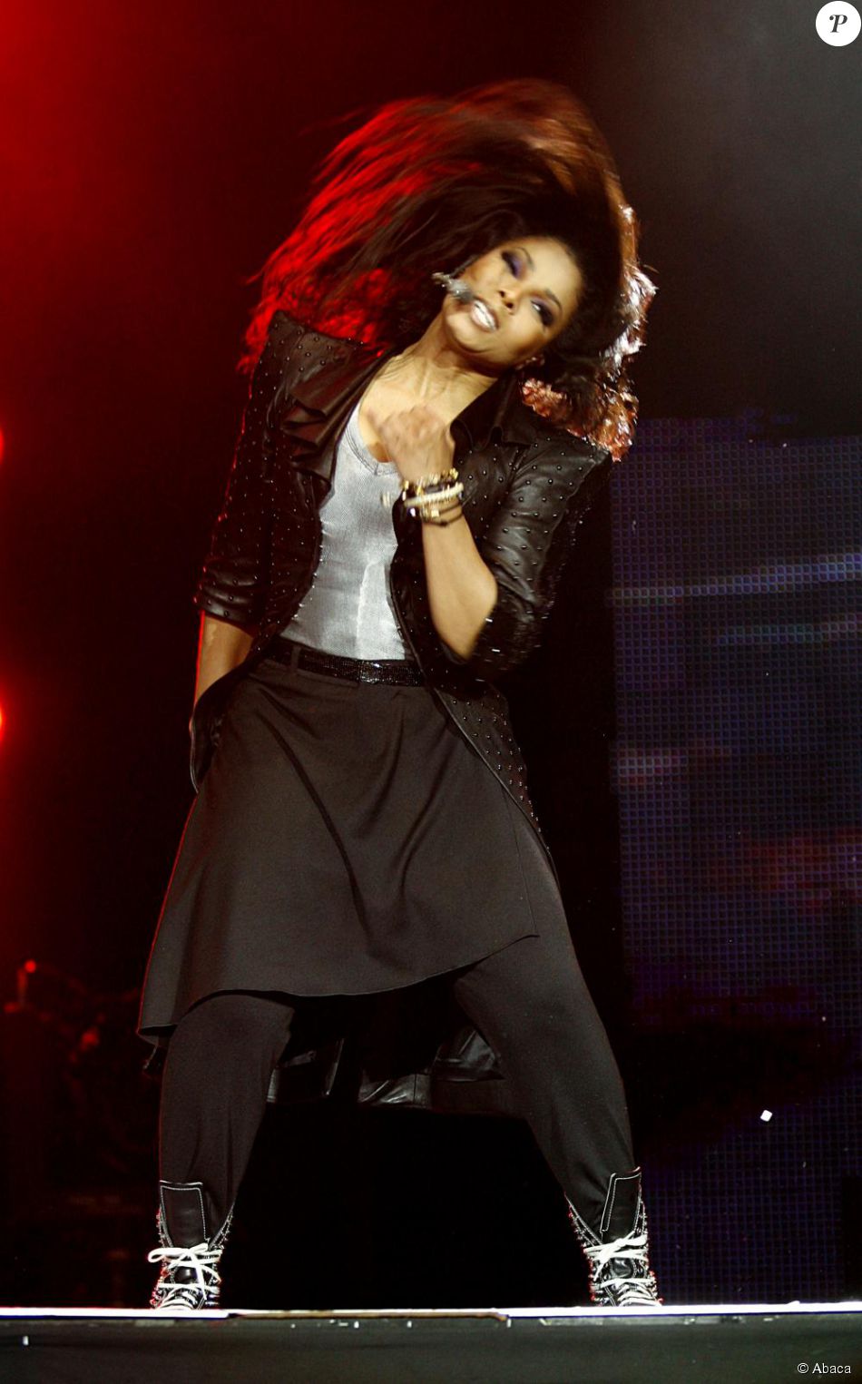 Jackson en concert sur la scène de l'Arena 02 à Londres en