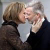 Le prince Philippe et la princesse Mathilde de Belgique effectuaient du 3 au 8 avril 2011 une visite officielle en Russie. Mardi 5 avril, ils ont découvert, en toute tendresse, la belle architecture du couvent de Novodevitchi.
