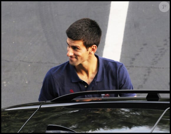 Novak Djokovic confiant le 2 avril 2011 à la veille de la grande finale qui l'oppose à Rafael Nadal.