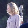 Sur le tournage de Hemingway et Gellhorn, à San FRancisco, le 1er avril 2011 : Nicole Kidman.