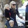Gwen Stefani, Gavin Rossdale et leurs garçonnets Zuma et Kingston, à Los Angeles, le 9 avril 2011.