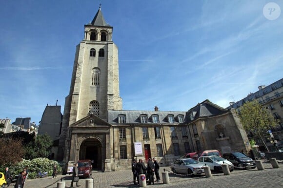 Obsèques de Denise Esnous, le 6 avril 2011, en l'église Saint-Germain-des-Prés.