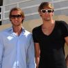 Camille Lacourt et Fabien Gilot, les deux champions et copains du CNM (photo : le 18 août 2010 à Marseille), se sont essayés au rap avec l'hymne Marseille-Shanghai.