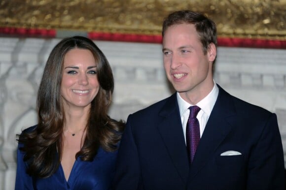 Kate Middleton et le Prince William lors de leur fiançailles