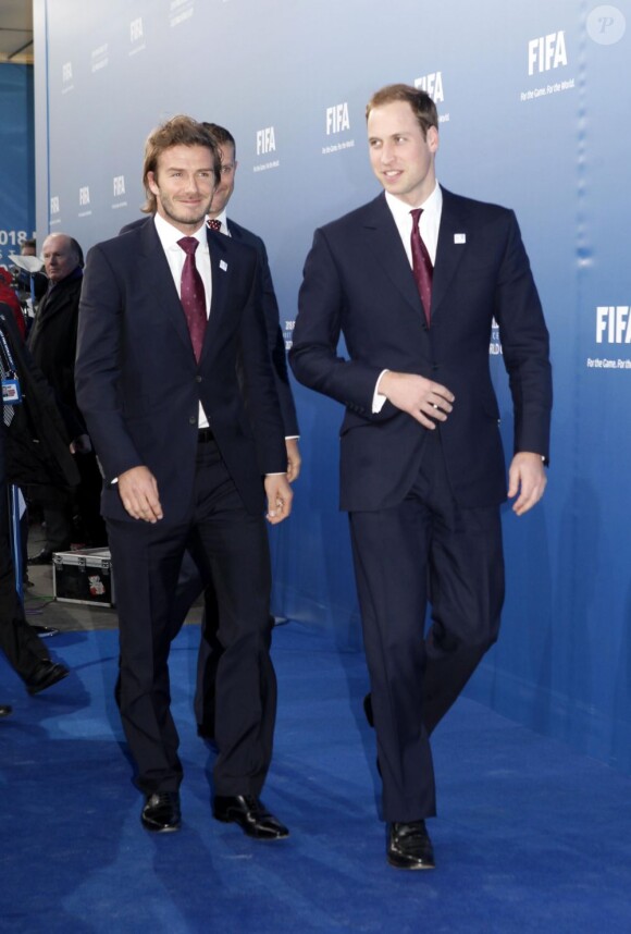 David Beckham et le Prince William lors de leur campagne pour la candidature de l'Angleterre pour la coupe du monde 2018