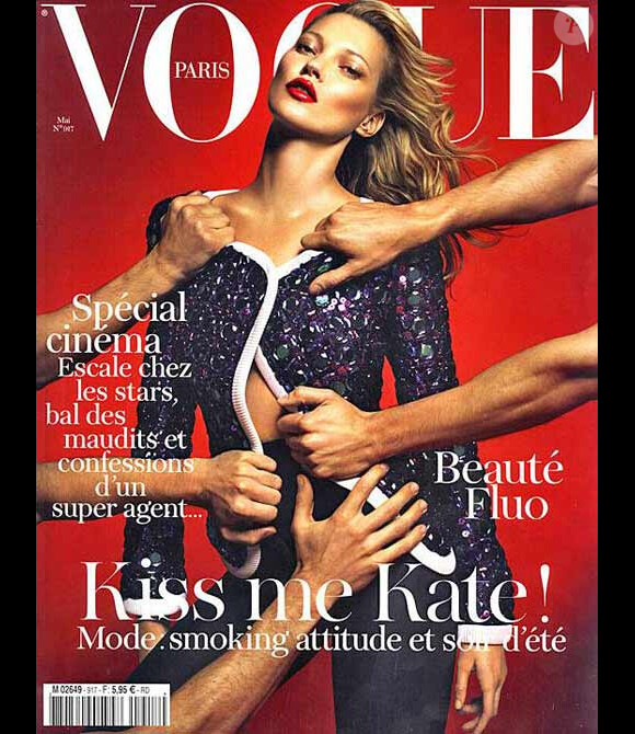 Kate Moss en couverture de Vogue