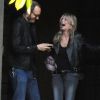 Kate Moss instaure une bonne ambiance sur le shooting de la campagne Mango avec Terry Richardson à Paris. Le 7 avril 2011