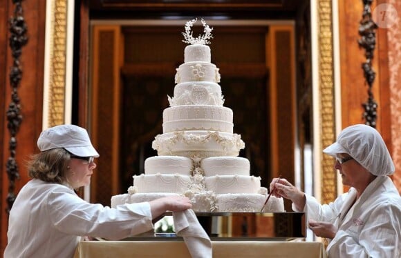 Le gâteau des mariés, qui attendait William et Catherine à Buckingham Palace, le 29 avril 2011.