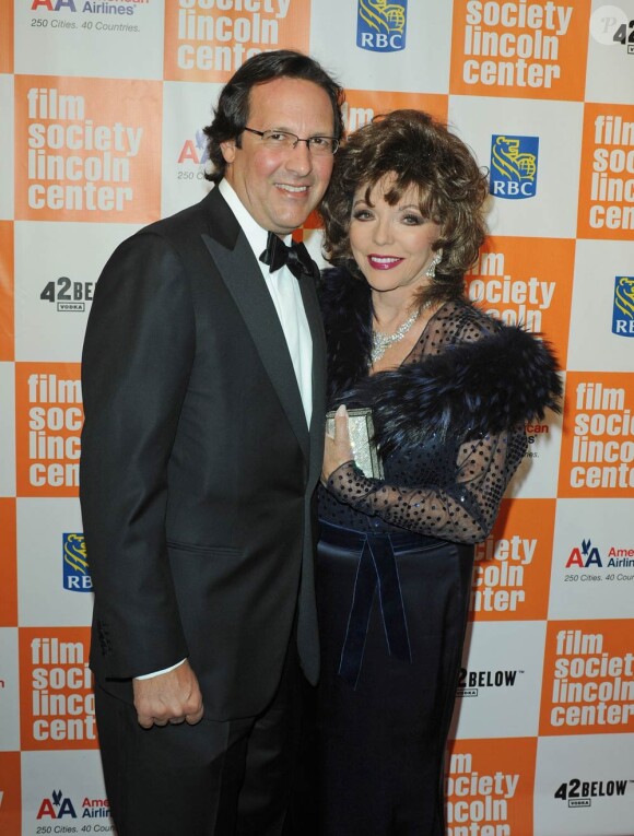 Percy Gibson et Joan Collins à l'occasion du 38e Gala de la Film Society, à New York, le 2 mai 2011.