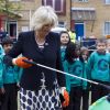 Camilla Parker Bowles lance une campagne de sensibilisation au recyclage et à la propreté des quartiers. 5 mai 2011, à Londres