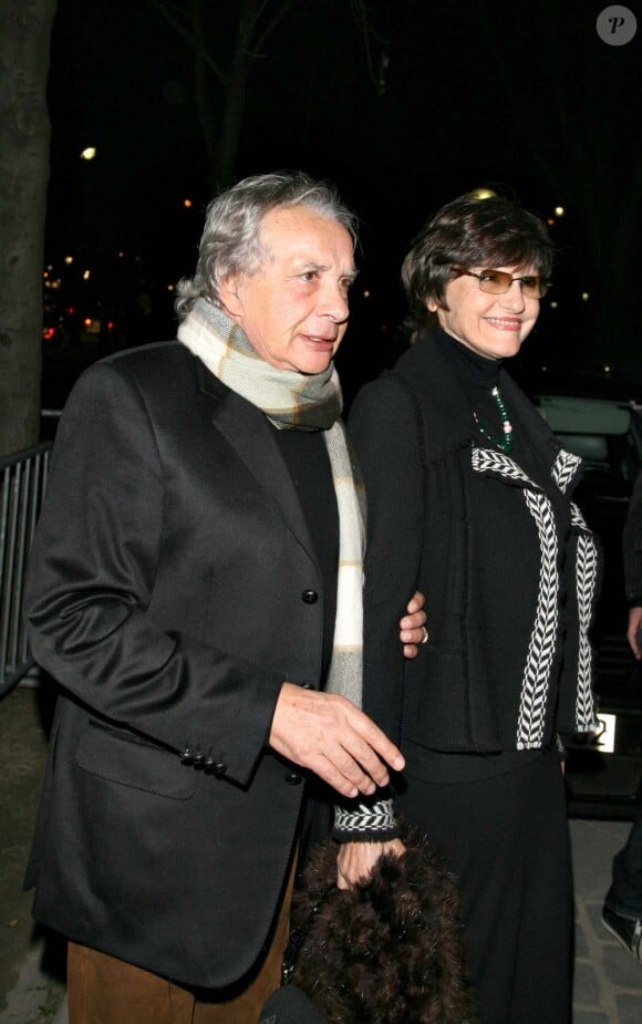 Michel Sardou et Anne-Marie Périer, à Paris, le 29 janiver 2007.