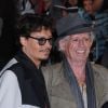 Johnny Depp et Keith Richards à l'avant-première mondiale de Pirates des Caraïbes, La Fontaine de Jouvence, à Disneyland, le 7 mai 2011