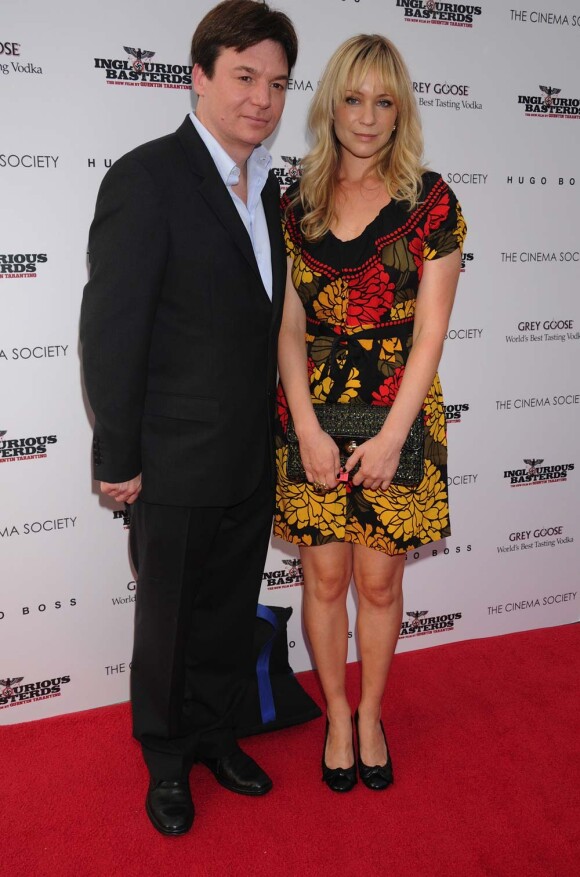 Mike Myers et sa femme Kelly Tisdale, à New York, le 17 août 2009.
