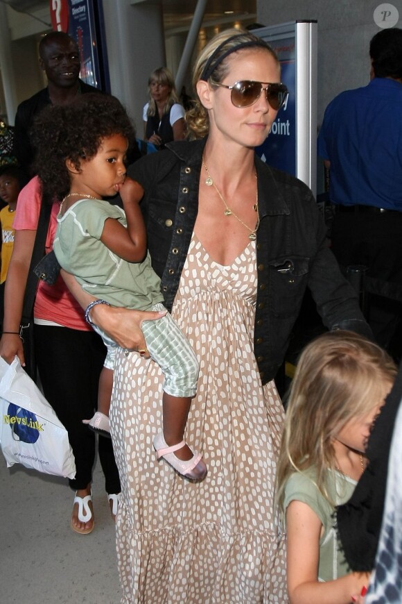 Heidi Klum rentre de douces vacances en famille à Miami. Los Angeles, 12 mai 2011